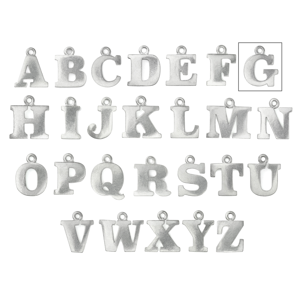 Metal Stamping Blanks Pewter Letter G, 19mm (.75"), 16g